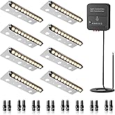 SOROP 8 Inch Retaining Wall Lights 5W LED Hardscape Lighting IP66 Waterproof Low Voltage Step Lights 2700K Landscape Lights O