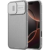 Nillkin for iPhone 16 Pro Max Case with Slide Camera Cover, [Upgraded Camera Lens Protection] Slim Shockproof Protective Phone Case for iPhone 16 Pro Max 6.9 inch, Gray Titanium