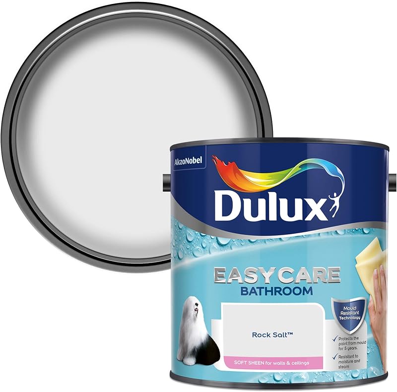 Dulux Easycare Bathroom Soft Sheen Emulsion Rock Salt 2.5L Walls Ceilings