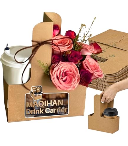 LITLANDSTAR Disposable Coffee Cup Carrier For Delivery, 2