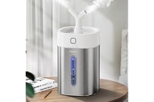 Feekaa Stainless Steel Humidifier, Easy Clean Dishwasher Safe, 4L/1Gal Cool Mist Humidifiers for Bedroom, Humidifiers for Bab