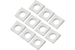 PATIKIL M8 Beveled Square Washers, 10 Pcs Thickness 2 to 4.5mm Heavy Duty Galvanized Wedge Washers in Plain Carbon Steel for 