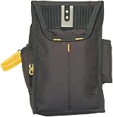 Custom Leathercraft 1524 Black Medium Ziptop Utility Pouch Tape Clip Tool Hook view 6