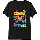 If Crabby Return to The Beach Funny Crab Premium Tri-Blend T-Shirt