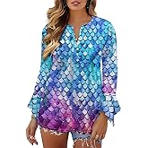 Eheartsgir Women's Long Sleeve Button Down T-Shirt Athletic Blouse Breathable Slim Dressy Plus Size Top