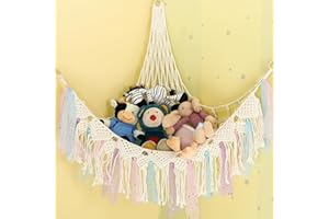 Stuffed Animal Storage Hammock Stuffed Animal Hammocks Nursery Hanging Organizer Corner Hanging Mesh Organizer Boho Stuffy St