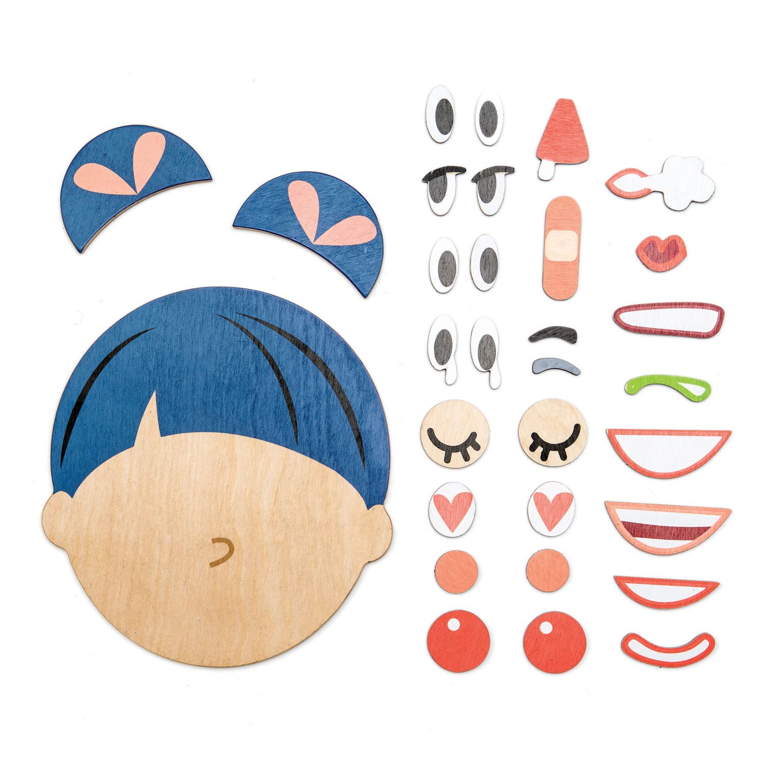 Tender Leaf Toys What's Up? - Wooden Magnetic Game for Learning Facial Expressions and Emotions