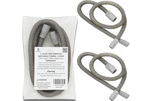 CPAPi Solutions Slim Universal CPAP Hose – 6 ft (2-Pack) – Compatible with Most Sleep CPAP Therapy– Flexible, Lightweight Tubing with Standard 15mm hose & 22mm Ends
