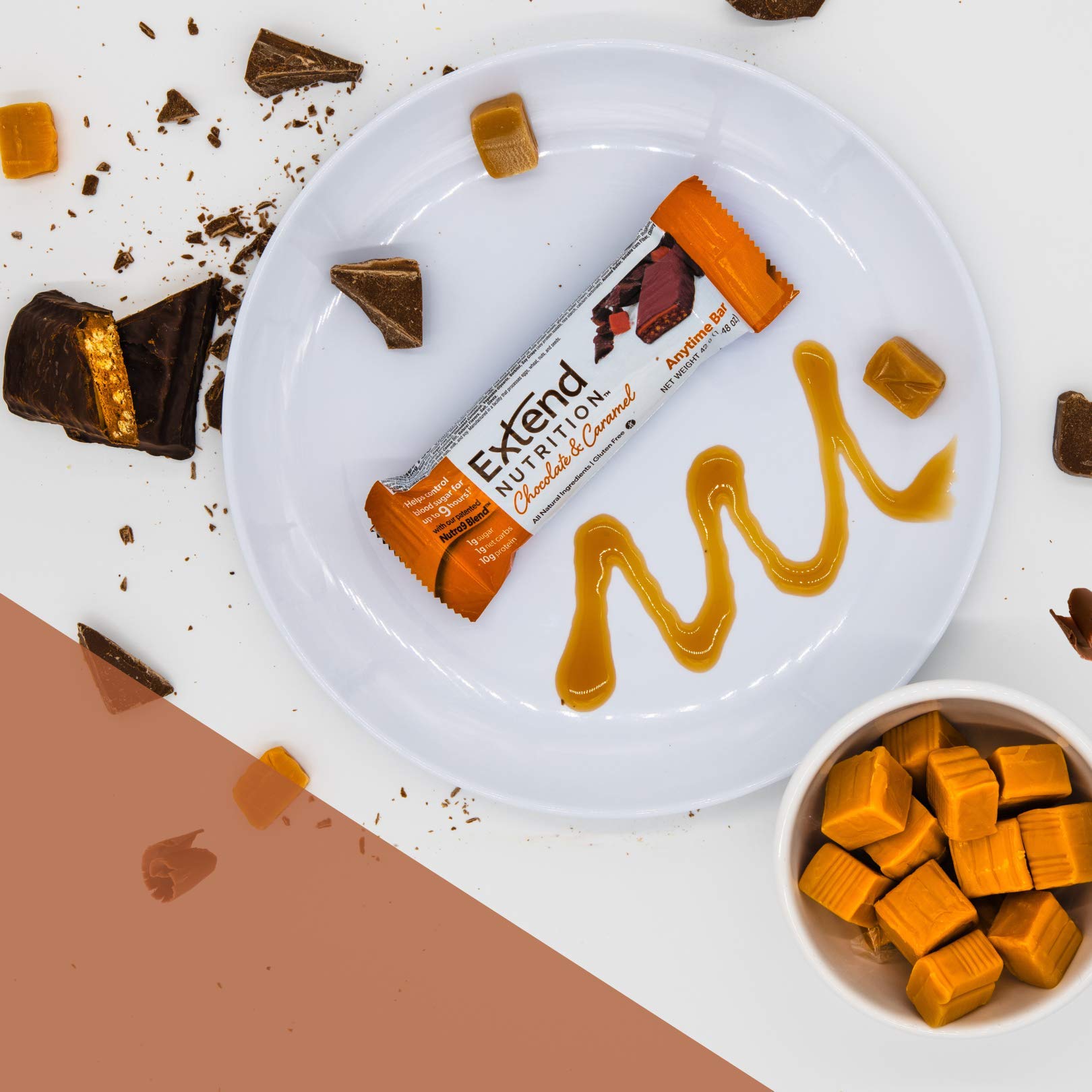 Extend Bar, Chocolate & Caramel, 1.48 oz. Bars (Pack of 15)