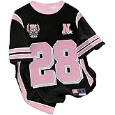 RoseSeek Girl's Jersey Shirts Color Block Number Graphic Tees Short Sleeve Crew Neck Sports T Shirt