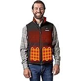 ORORO Men's Heated Quilted Vest with Heated Collar, Lightweight Quilted Heating Vest with USB-C Rechargeable Battery