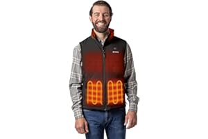ORORO Men's Heated Quilted Vest with Heated Collar, Lightweight Quilted Heating Vest with USB-C Rechargeable Battery