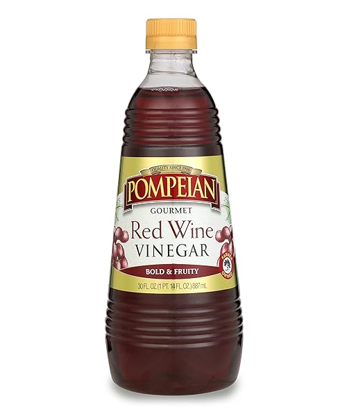 POMPEIAN GOURMET RED WINE VINEGAR, PERFECT FOR SALAD DRESSINGS, MARINADES & SAUCES, NATURALLY GLUTEN FREE, 30 OUNCE