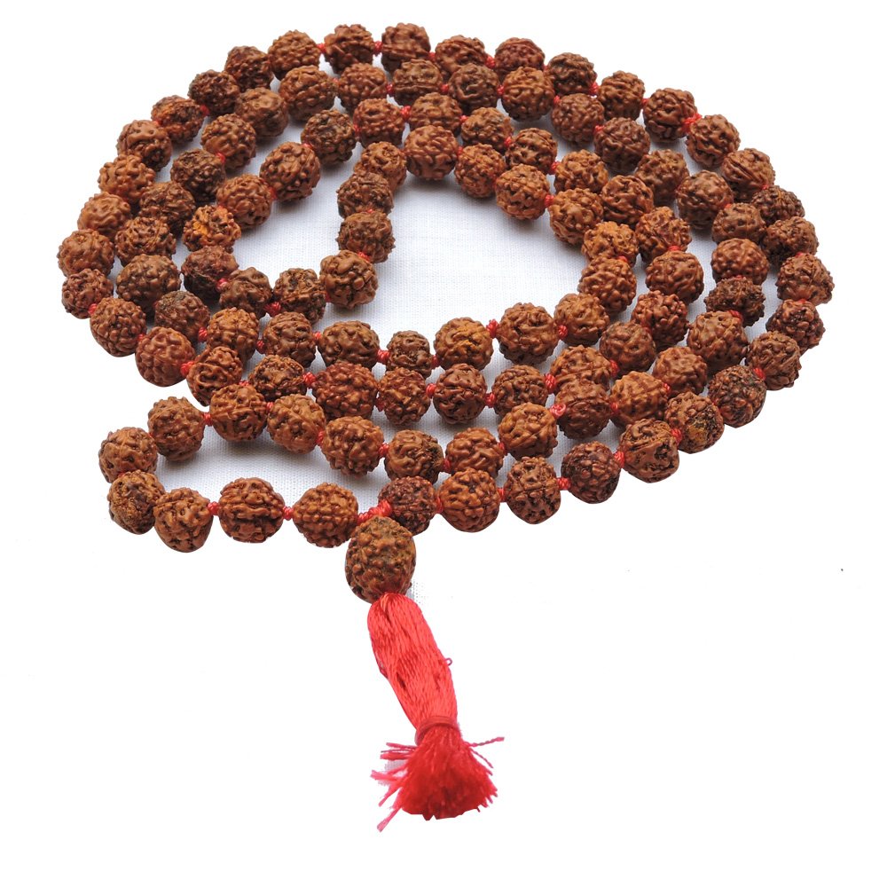 Ancient Impex Meditation Rudraksha Beads Mala | 108 Natural Rudraksha Beads Rosary for Chanting & Prayer