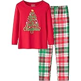 UNICABBIT21 Pajamas for Girls Cute Cat Unicorn Long Sleeve and Pants PJS Set Big Kids Cotton Sleepwear Set Size 6-16