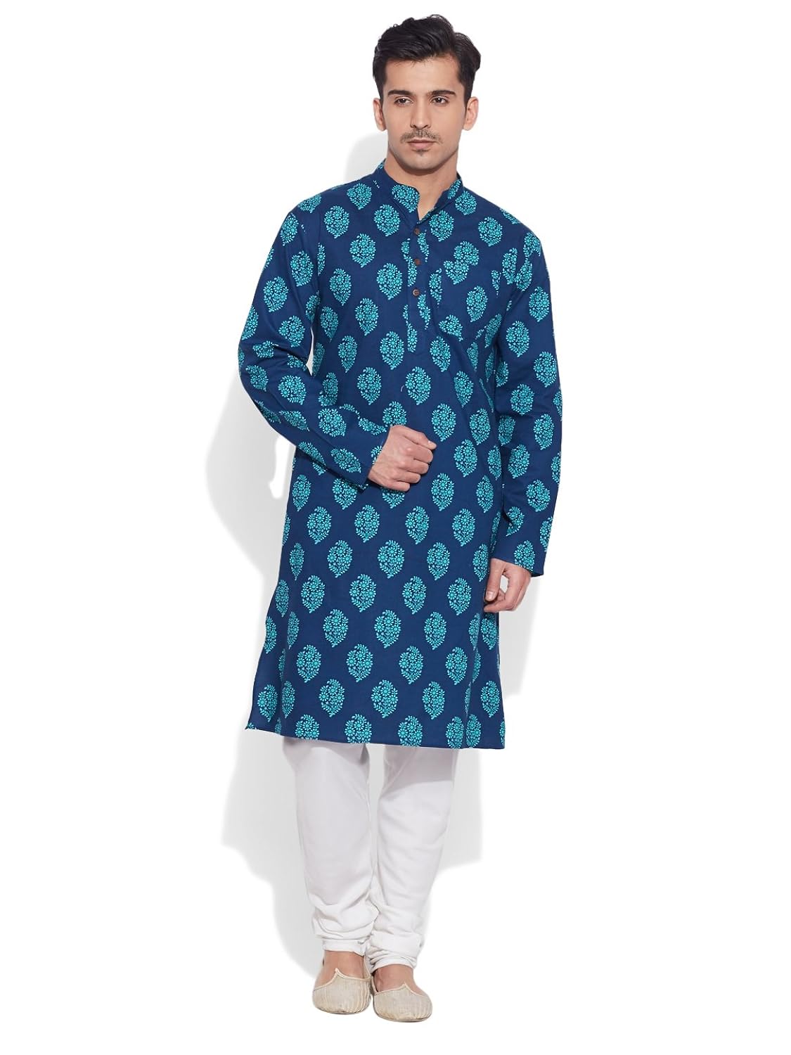 very me floral spray men's cotton long kurta