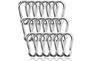 ZEIKIWE 32PCS 3" Heavy Duty Carabiner Clip - Spring Snap Hooks, Galvanized Steel M8 Carabiners 3 Inch - 520LBS Capacity Snap Link Quick Link Carabiners for Hammock, Swing, Gym, Keychain, Outdoor Use