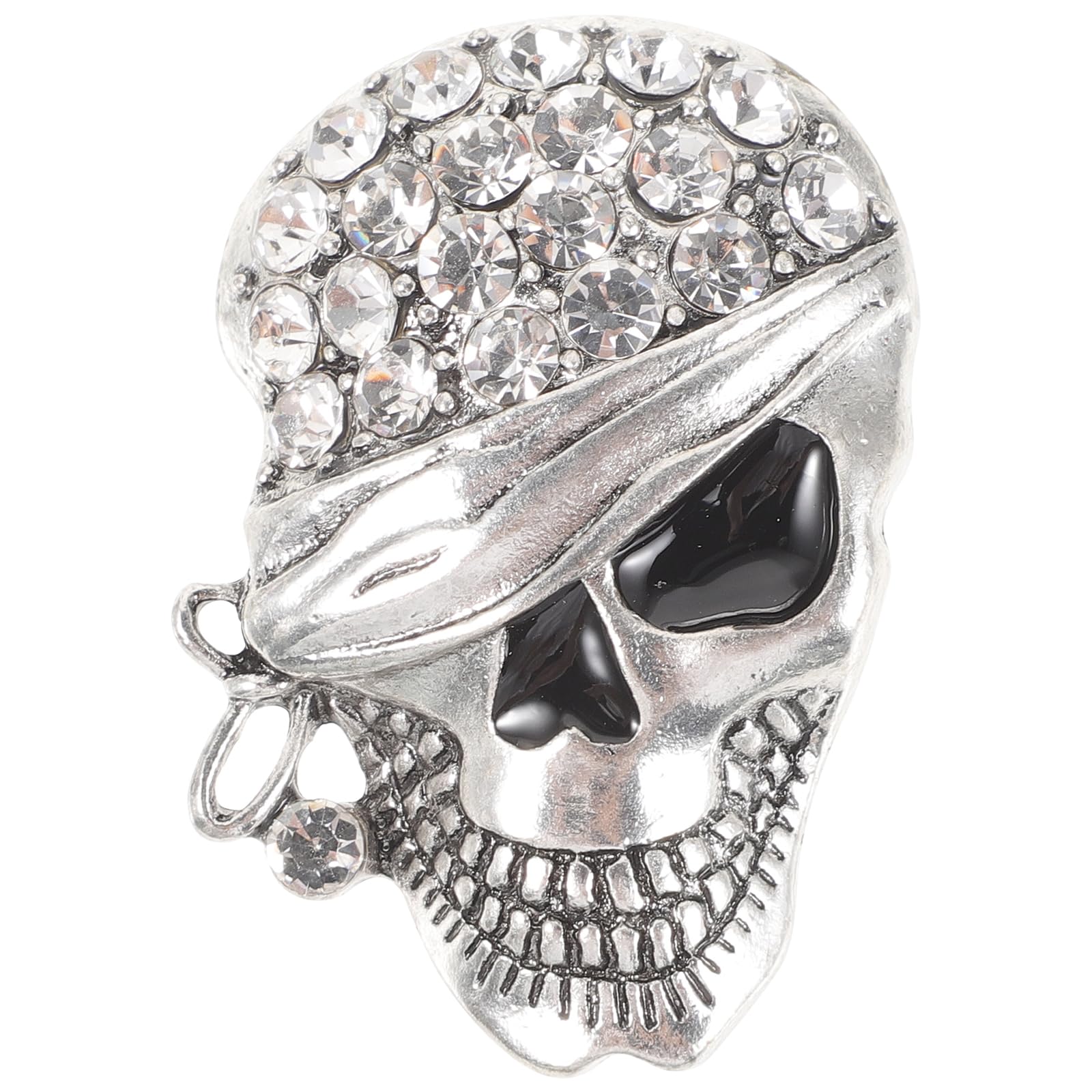 Skeleton Brooch Pin Skull Pin Badge Gothic Punk Brooch (Silver)