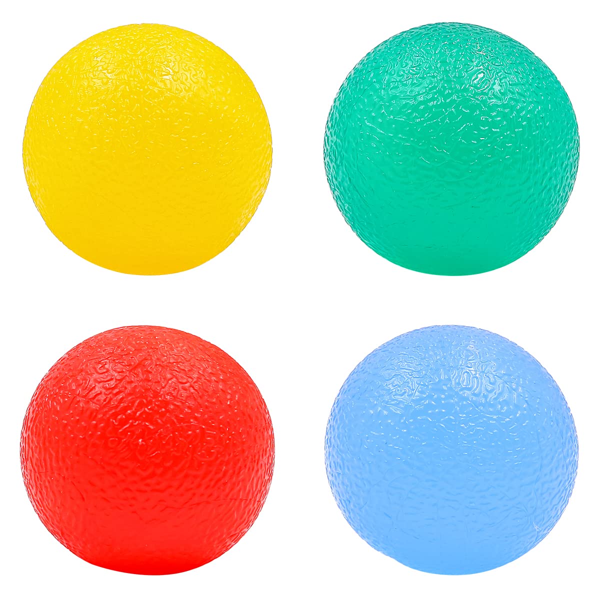 Namvo 4 Pack Hand Exercise Ball Grip Trainer Finger Exerciser For Stress Relief
