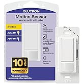 Lutron Maestro Motion Sensor Light Switch Indoor for Bathroom, Garage, Laundry Room, Any Bulbs, Occupancy Vacancy Sensor, Sin