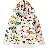RETSUGO Baby Boys Dinosaurs Hoodie Boy Girls Truck Pullover with Pocket Toddler Boy Kids Rocket Sweatshirt 2-7Years