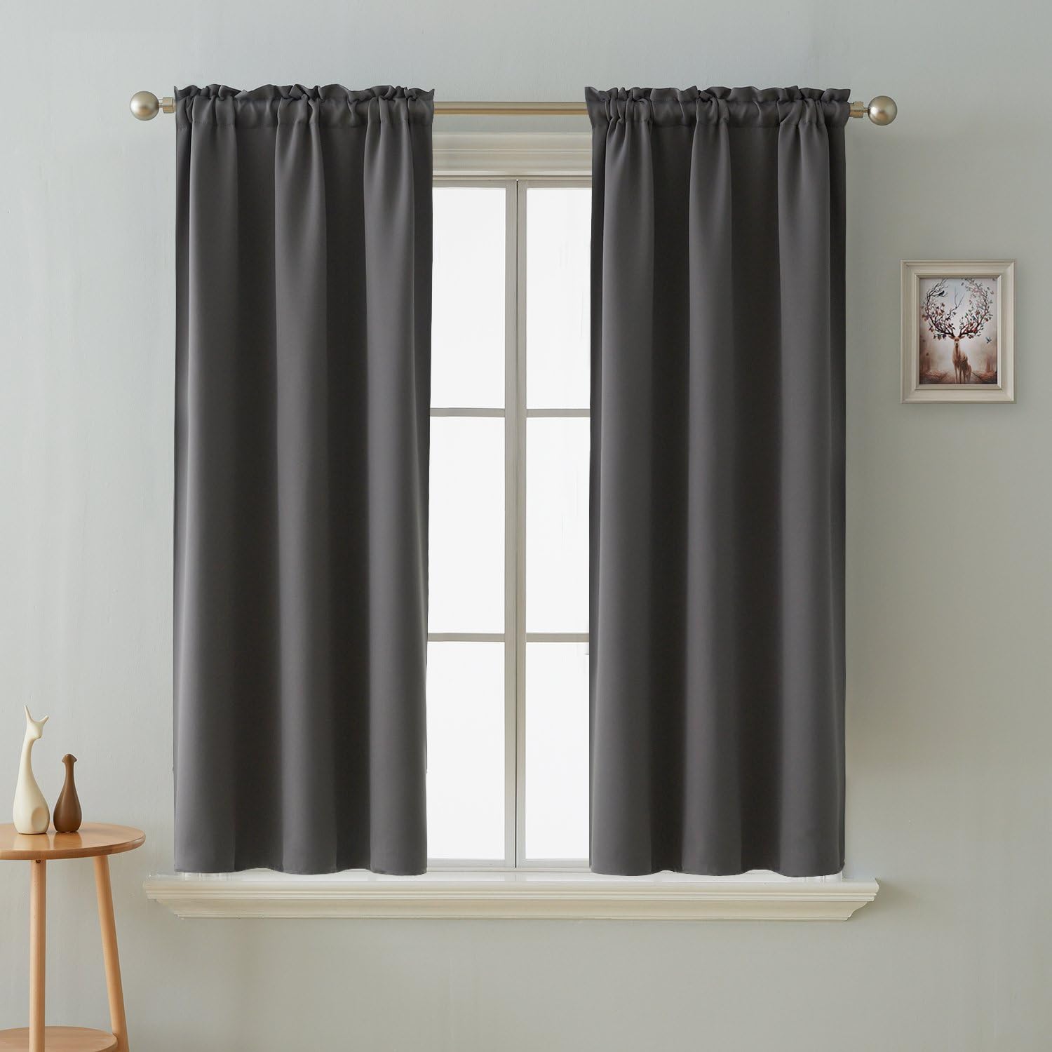 Amazon Com Deconovo Thermal Insulated Blackout Curtains Rod