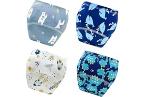 YIKG Upairy Training Pants for Girls Boys,Toddler Potty Training Underwear,Leakproof Reusable Kid Confident Panties,Children's Potty Underwear 100% Cotton for 2T-6T(2PCS,L)