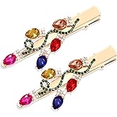 Christmas Hair Clips Sparkly Rhinestone Christmas Light Blub Hair Clips Hairpin Xmas Holiay Jewelry Barrette Hair Accessories for Women (Crystal Light Bulb)