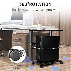 Bfttlity PC Stand Computer Tower Stand 2-Tier Metal