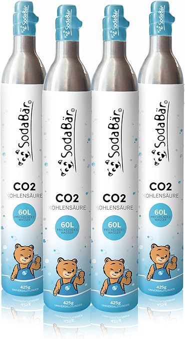 Amazon De Sodabar C Der Kompatible Co2 Zylinder Fur Alle Gerate Praktische Tausch Box 4 X 425g 60 L Grosse 2 Sodastream Sodatrend