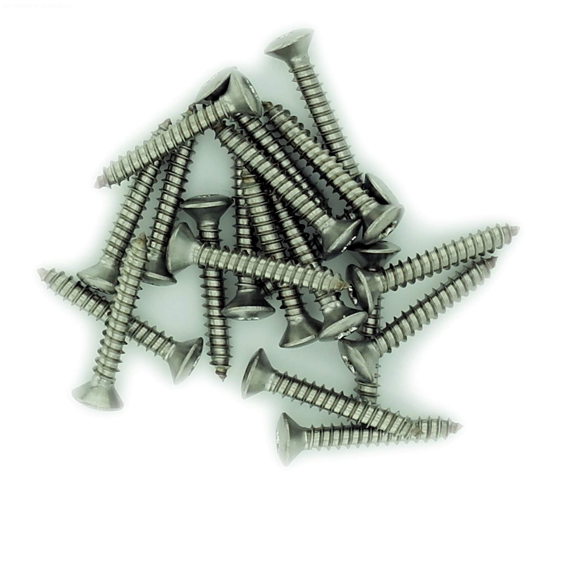 No.2 x 0.5 (2.2mm x 13mm) TX Raised Countersunk Self-Tapping Screw - Stainless Steel (A2) (Pack of 20) — image 1