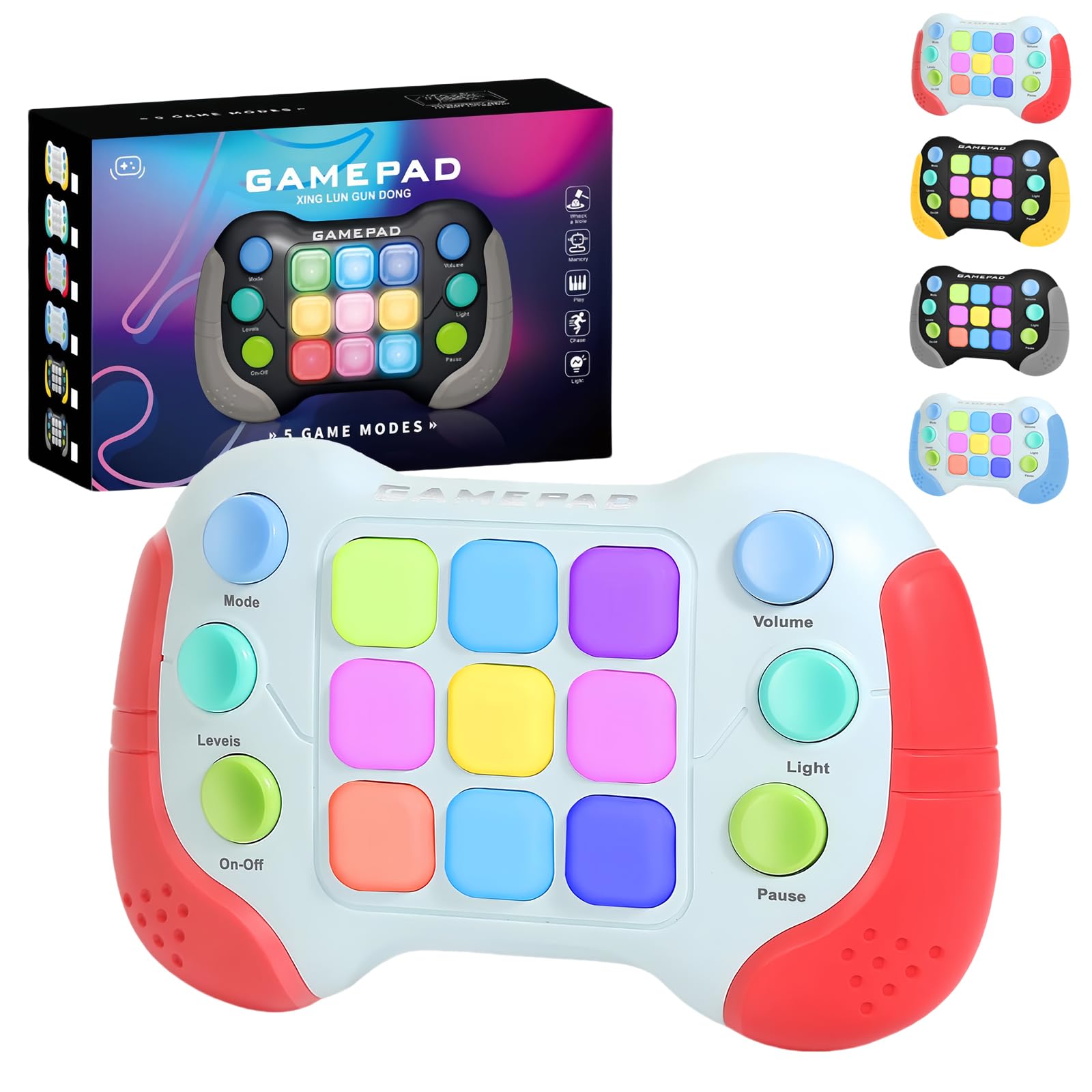 Light Up Pop it Game Quick Push Bubble Game,Red Puzzle Pop Games Fidget Toys,Electric Poppet Game,Speed Push Game Machine Popping Game for Kids Boys Girls 5+ 6+ 7 8 9 Year Old Christmas Birthday Gifts