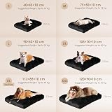 EHEYCIGA Fluffy Dog Crate Bed Medium 75x50x7.5cm Non-Slip Black view 4