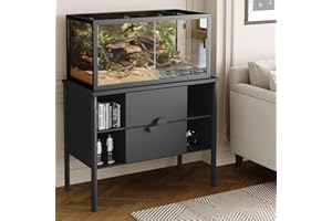 Garvee 120 Gallon Reptile Terrarium, 48x24x24 Inch Large Front Opening Enclosure, Heavy Duty Screen Top Habitat for Bearded D