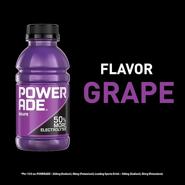 POWERADE SPORTS DRINK GRAPE, 12 OUNCE (PACK OF 8)