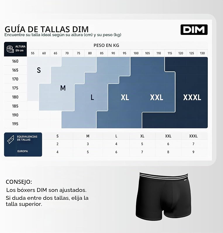 Boxer Pack Ecodim Coton Stretch Confortable Negro Hombre x8
