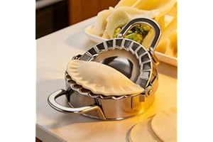 Stainless Steel Dumpling Maker - Effortless Pressure Wrap & Cut Tool for Perfectly Shaped Dumplings, Pies, and Pastries Kitch