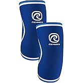 Rehband Rx Original Elbow Sleeve, elbow support 5mm neoprene, fitness workout compression sleeve, support elbow joint and muscles, Colour:Blue - 1 Pair, Size:XX-Large