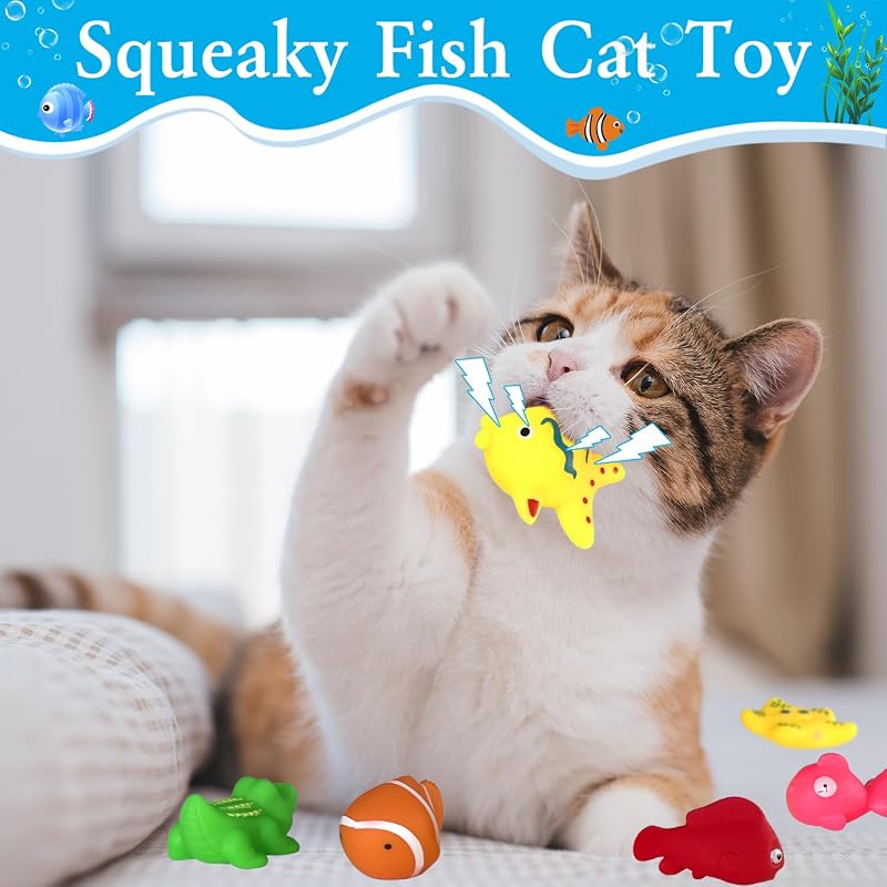 Giocattoli per piscina per gatti con pesci acqua nuoto pesci giocattoli per giochi d'acqua portatile gatto splash play piscina interattivo gatti giocattoli per gatti per infinito gioco di sé