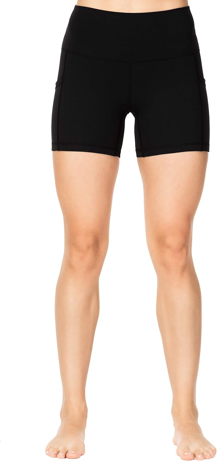 Sunzel 8" / 5" Biker Shorts for Women with Pockets, High Waisted Yoga Workout Shorts: Clothing