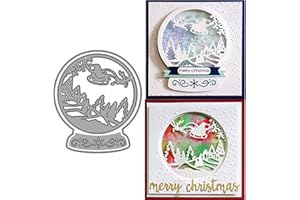 FAWENUCY Scrapbooking Die-Cuts, Christmas Metal Cutting Dies for Card Making, Paper Craft Punch Template, Background Embossing Stencils, DIY Album Décor (Christmas Snow Deer-10.2x12cm)