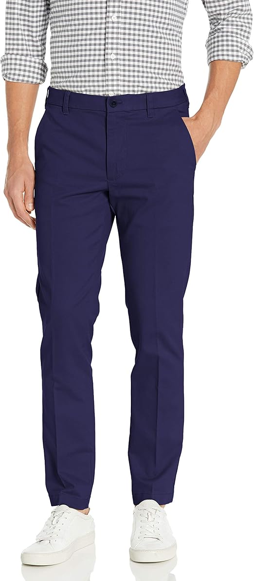 Izod Mens Slim Fit Advantage Performance Stretch Flat Front Chino Pant