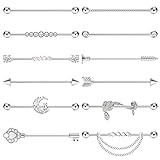 LOREMOW 12Pcs 14G Stainless Steel Industrial