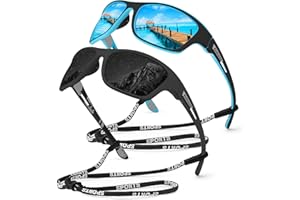 KUGUAOK Sports Polarized Sunglasses for Men Fishing Cycling Running Sun Glasses Lightweight Frame UV Protection Goggles