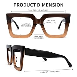 Zeelool Stylish Acetate Thick Oversized Square