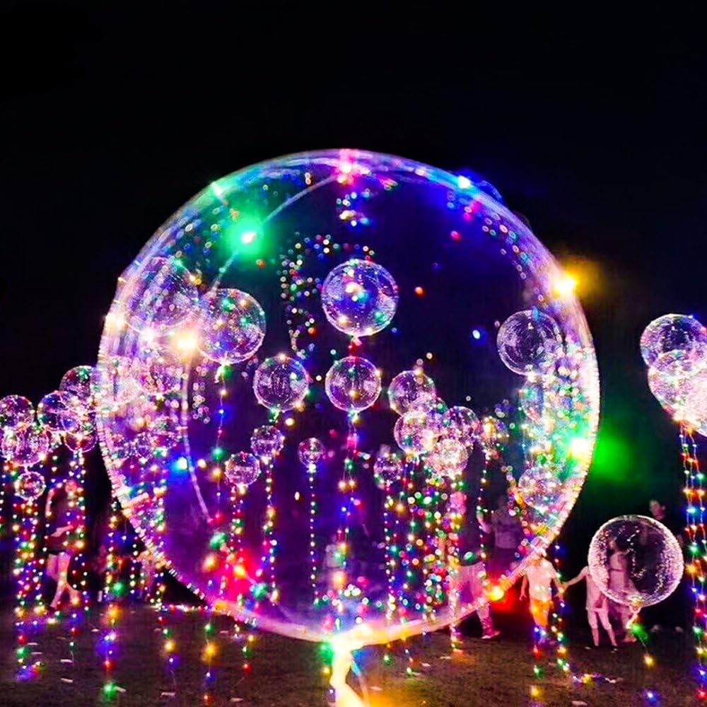 18inch 5pcs Colorful Flashing Led Lighting Balloons,Great for Festive Party Decoration, Birthday, Wedding Christmas Decoration Balloons.