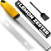 Stainless Steel Cheese and Citrus Zester Grater w/Extra Sharp Blade - Perfect for Lemons, Parmesan, Garlic, Chocolate - Spice