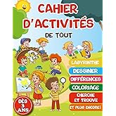 Cahier D'activités De Tout Dès 3 Ans: Livre de jeux et exercices éducatifs et ludiques en couleur/Labyrinthe, points à relier