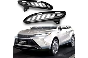 KeeForthewin Front Fog Lamp DRL Lamps fit for Toyota Venza Harrier 2021 2022 LE XLE LIMITED with LED White Daytime Running Light - Amber Dynamic Sequential Turn Signal Accessories