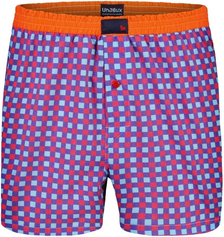 UNABUX Boxer Shorts - Colourful Undies Designer Boxers Boxershorts Trunks Underwear for Men or Women SIZE M